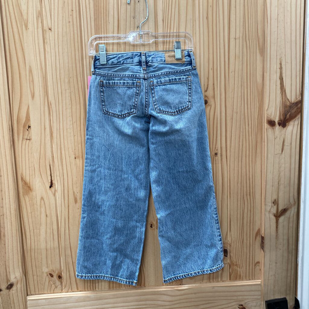 GIRLS ABERCROMBIE KIDS DENIM JEANS W/HEARTS 5/6 NWT