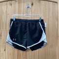 WOMENS UNDER ARMOUR SHORTS BLK/WHITE S