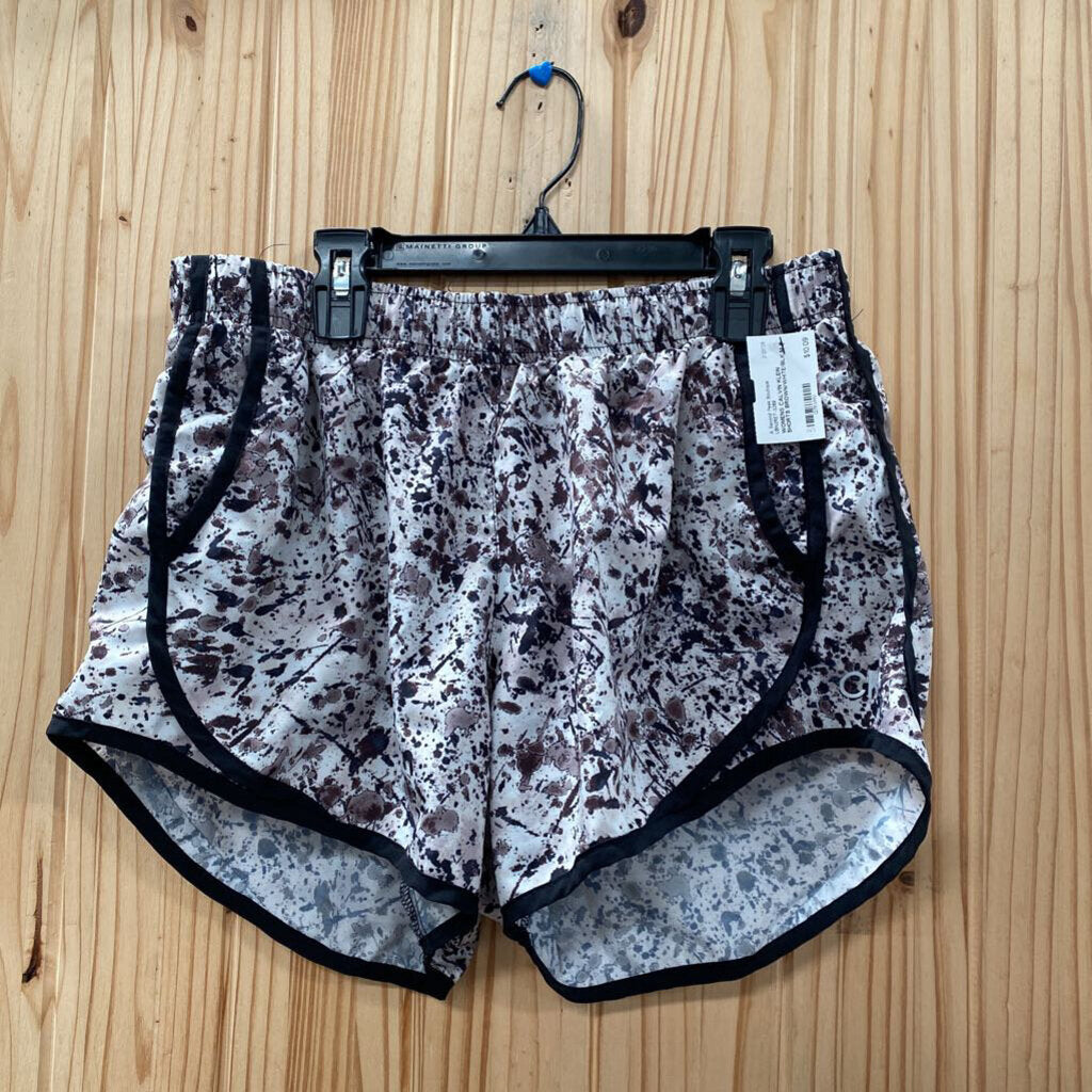 WOMENS CALVIN KLEIN SHORTS BROWN/WHITE/BLK M