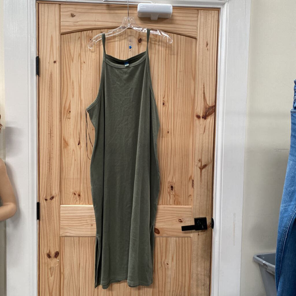 WOMENS OLD NAVY SL OLIVE GREEN DRESS 3X NWT