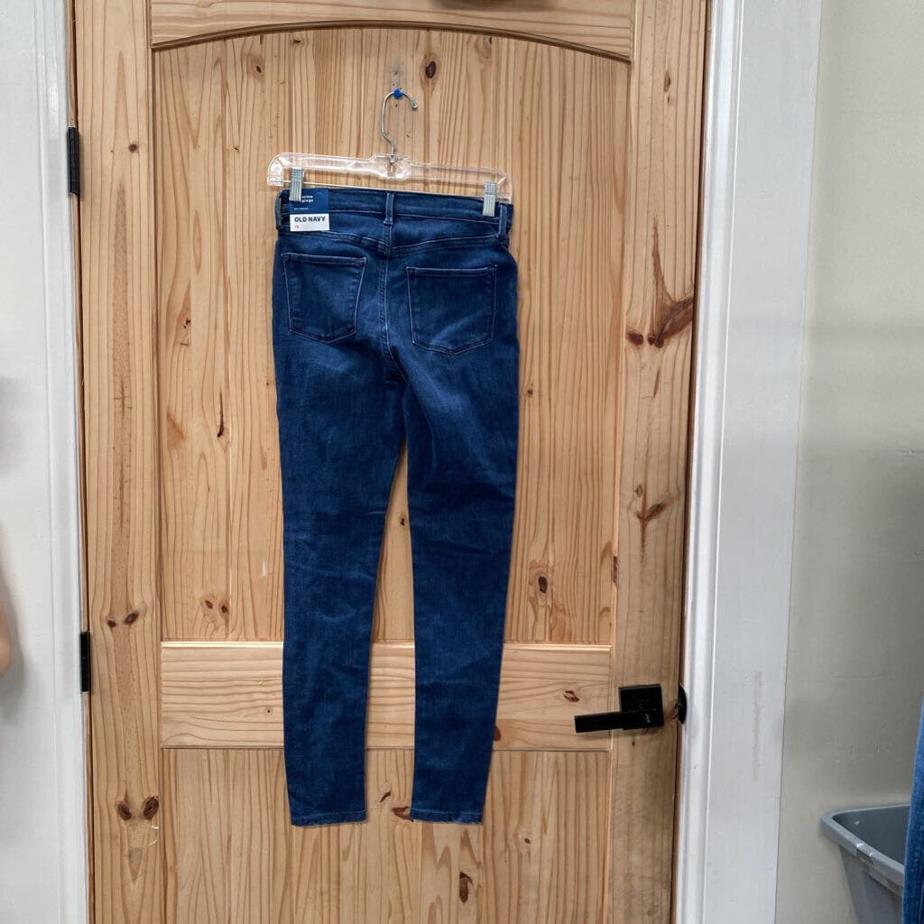 GIRLS OLD NAVY DK DENIM BALLERINA JEANS 18 NWT