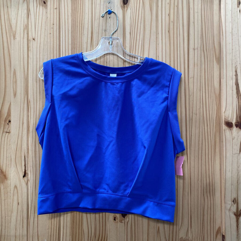 WOMENS HALARA BLUE TOP L NWT
