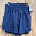 WOMENS NIKE TRAINING SHORTS NAVY BLUE L NWT