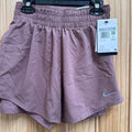 WOMENS NIKE TRAINING SHORTS DK MAUVE XS NWT