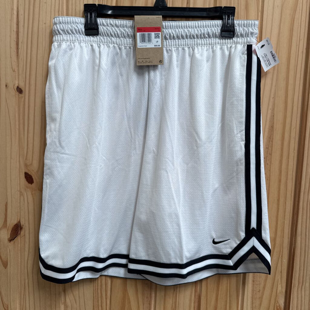 MENS NIKE SHORTS WHITE/BLK L NWT