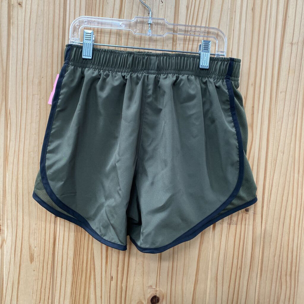WOMENS NIKE RUNNING SHORTS DK OLIVE GREEN/BLK XS NWT