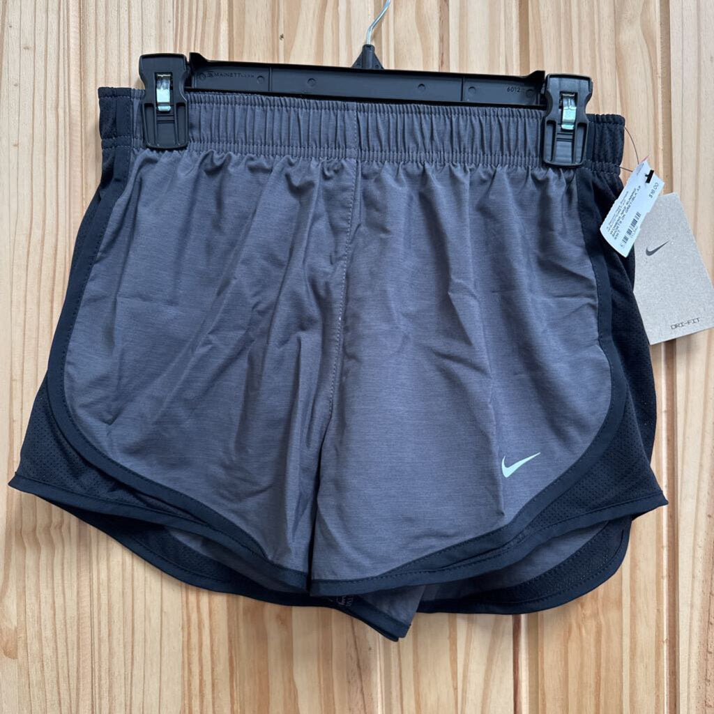 WOMENS NIKE RUNNING SHORTS DK GREY/BLK XS NWT