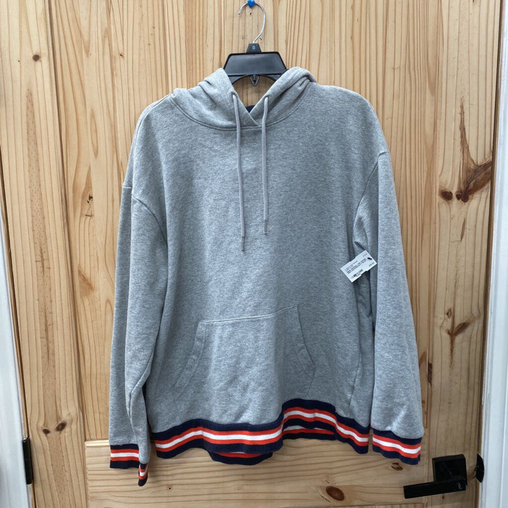 MENS ORIGINAL USE HOODIE GREY/ORANGE/NAVY BLUE L