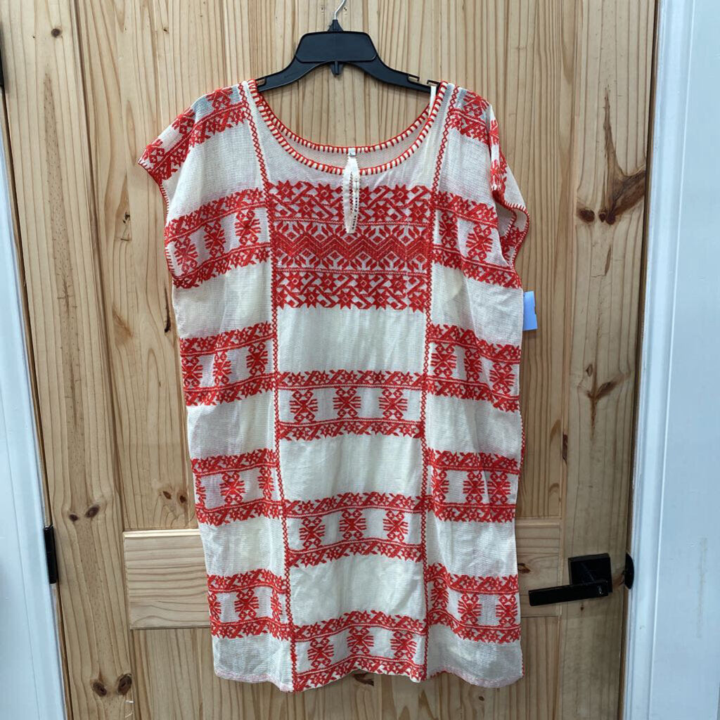 WOMENS UNCLE FRANK DRESS TAUPE/RED L