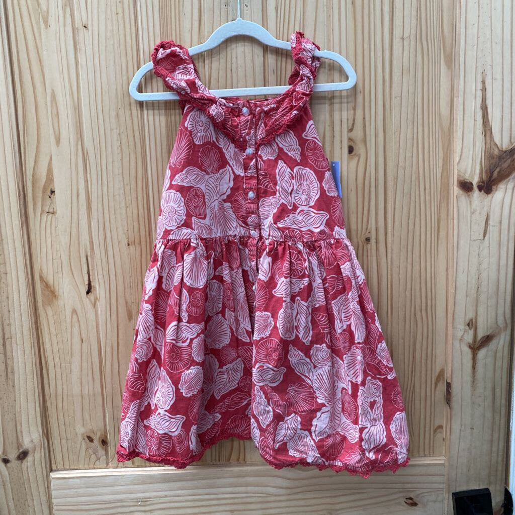 GIRLS CALYPSO SL DRESS RED/WHITE 6