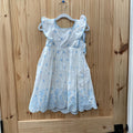 GIRLS RACHEL ZOE SL DRESS SKY BLUE/WHITE 5