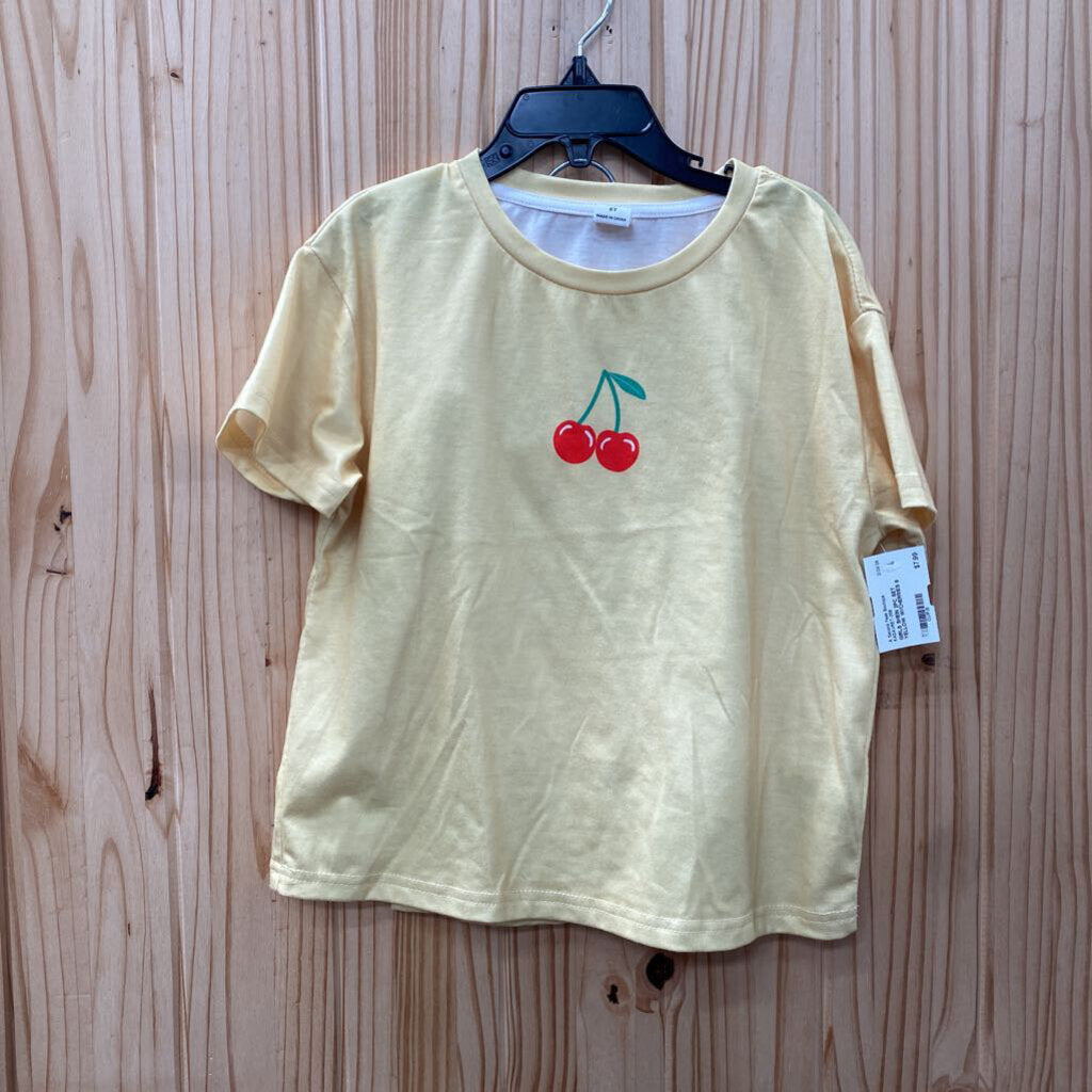 GIRLS SHEIN 2PC SET YELLOW W/CHERRIES 6