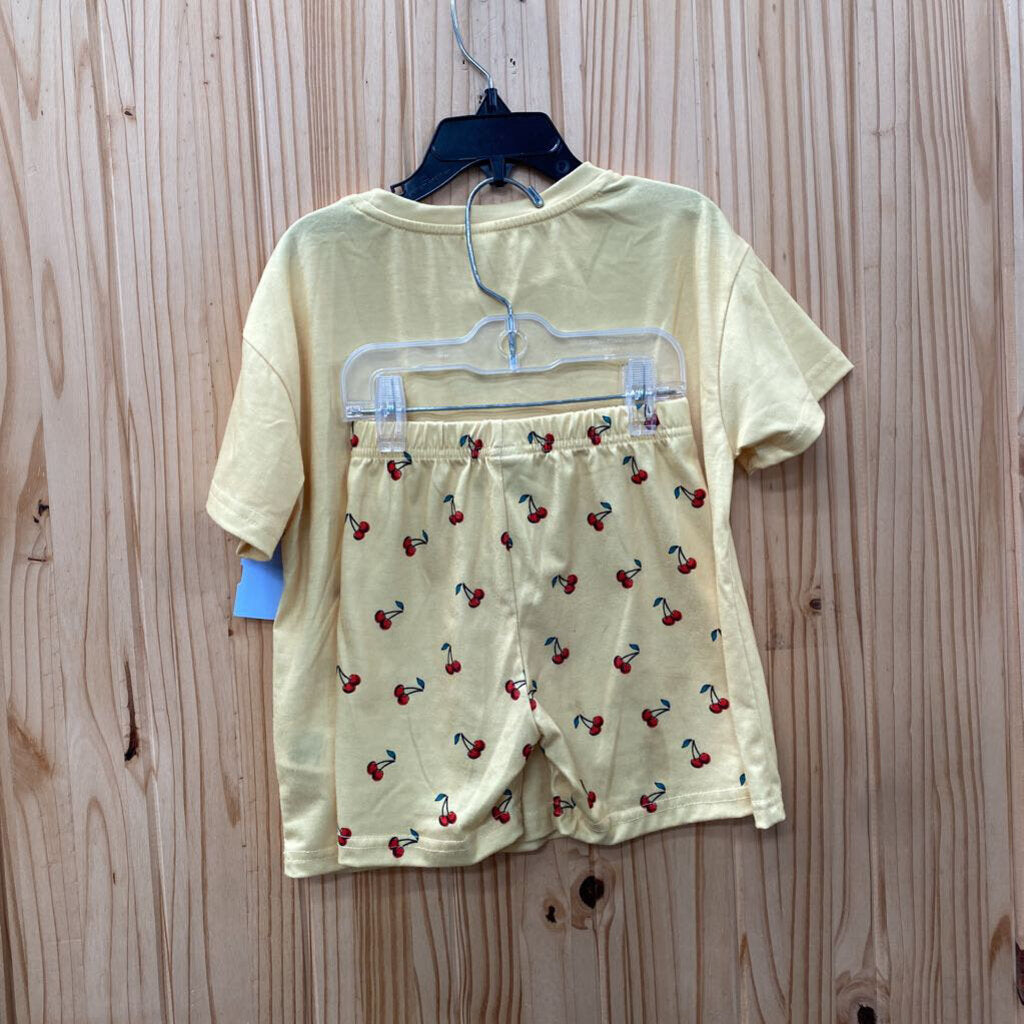 GIRLS SHEIN 2PC SET YELLOW W/CHERRIES 6
