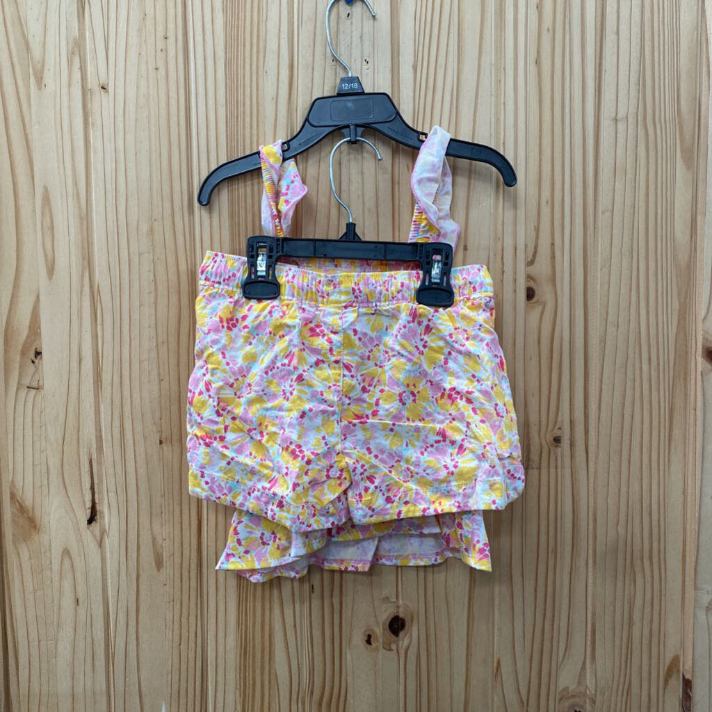 GIRLS OSHKOSH 2PC SET YELLOW FLORAL 6/6X