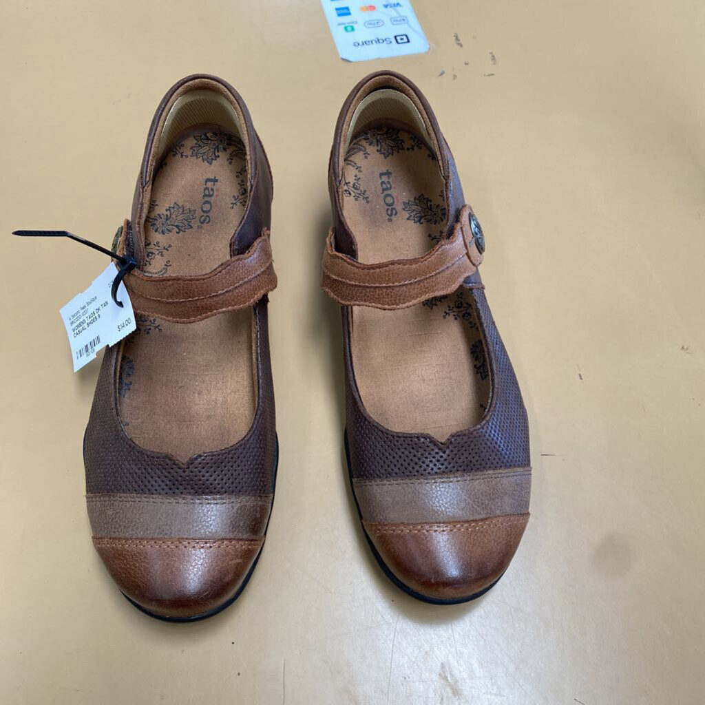 WOMENS TAOS DK TAN CASUAL SHOES 9