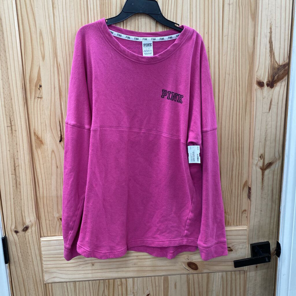 WOMENS VS PINK DK PINK/BLK SWEATSHIRT L