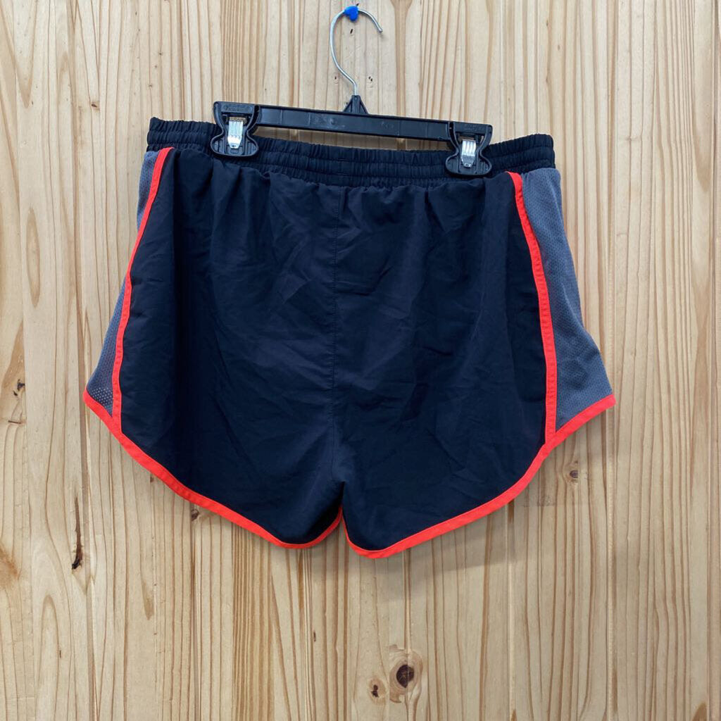 UNDER ARMOUR WOMENS M SHORTS BLK/GREY/CORAL