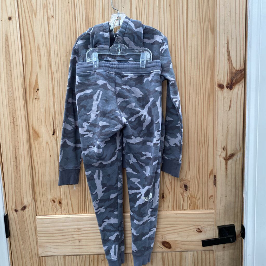 NORTH FACE BOYS 2PC SET GREY CAMO S 7/8