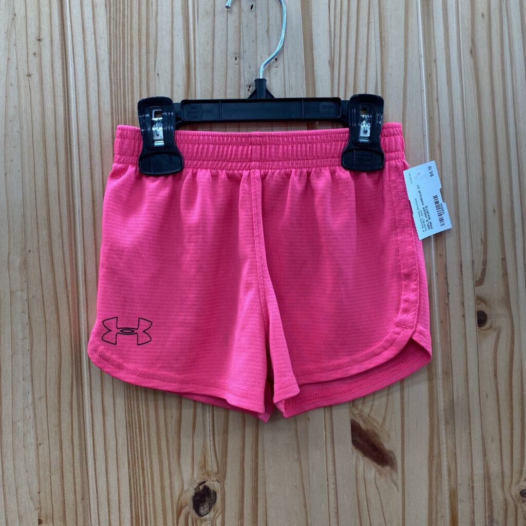 GIRLS UNDER AMROUR 3T PINK SHORTS