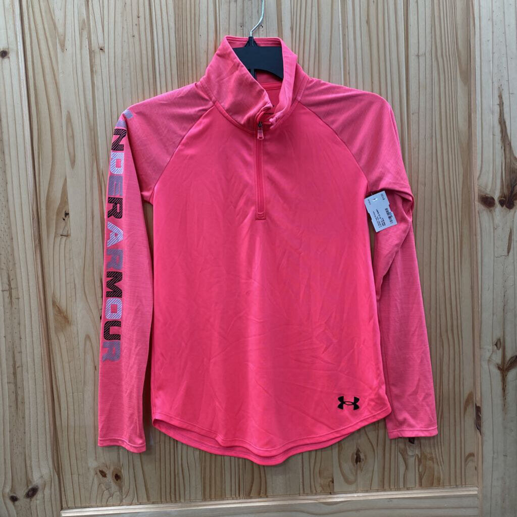 GIRLS L 12 LS SHIRT PINK/BLK