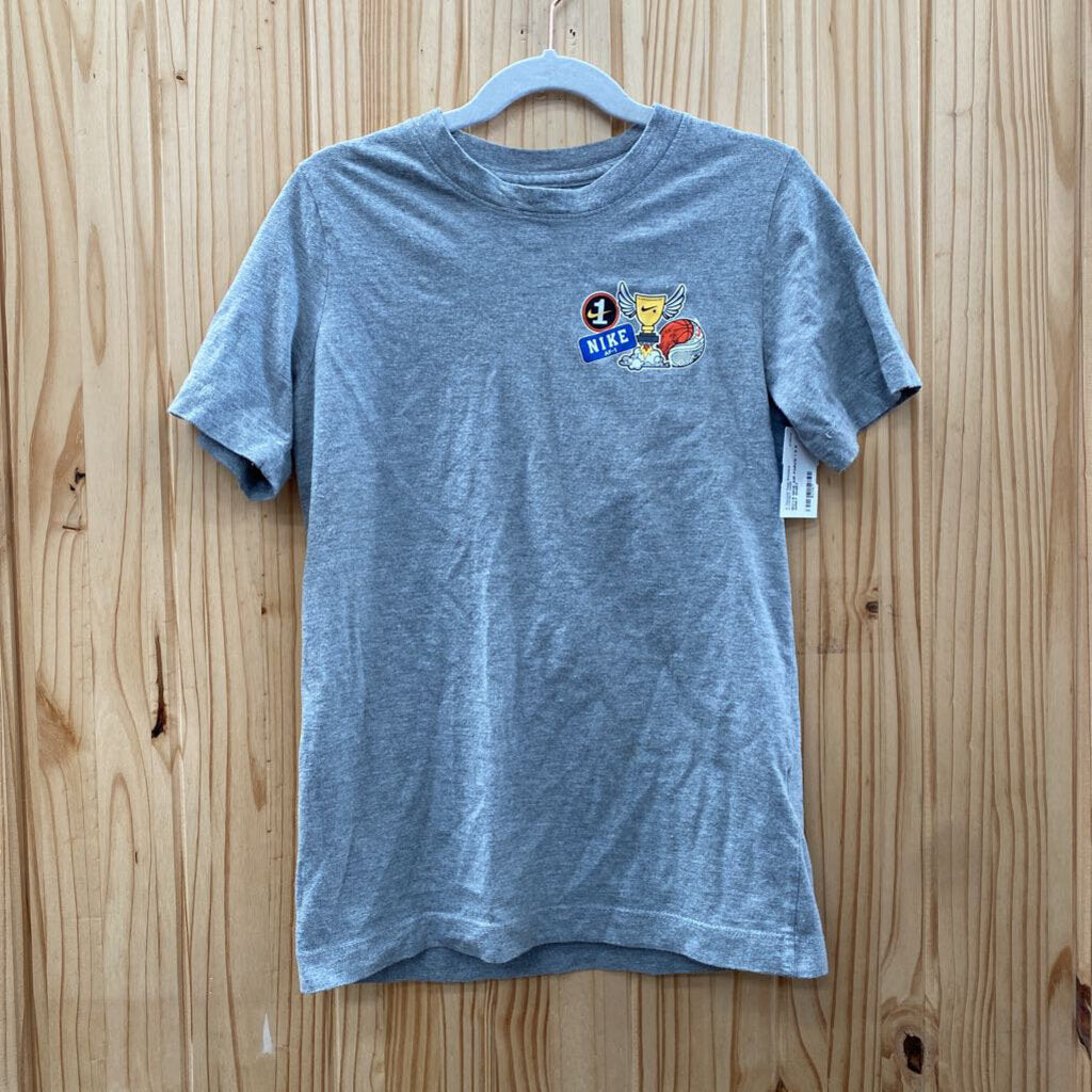 BOYS NIKE AIR FORCE 1 S 8 GREY SHIRT