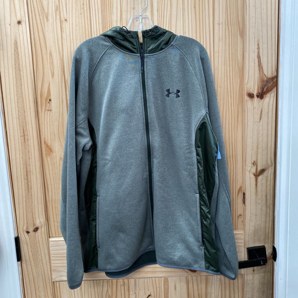 MENS UNDER ARMOUR OLIVE GREEN LINED JACKET XL NWOT