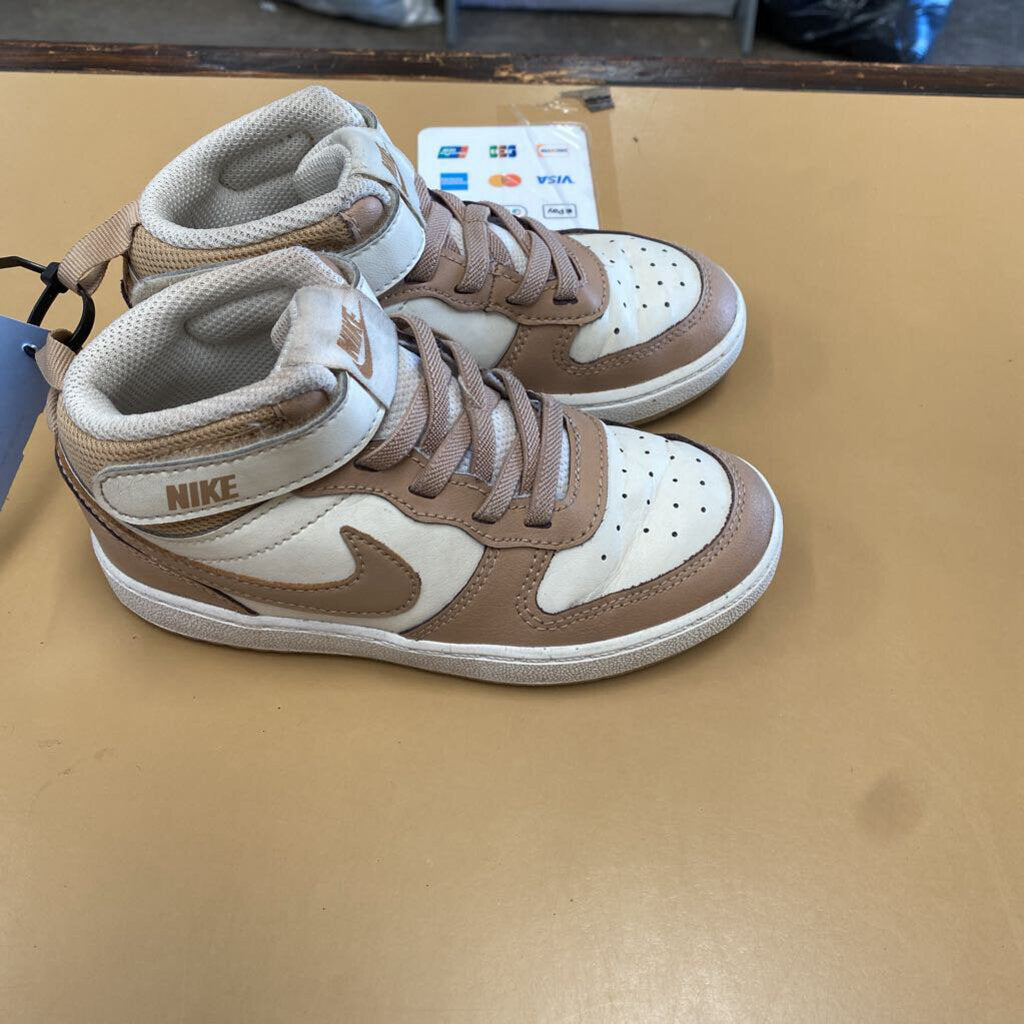NIKE HIGH TOPS TAUPE/WHITE 10