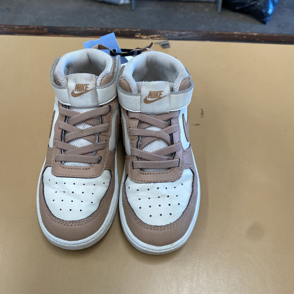 NIKE HIGH TOPS TAUPE/WHITE 10