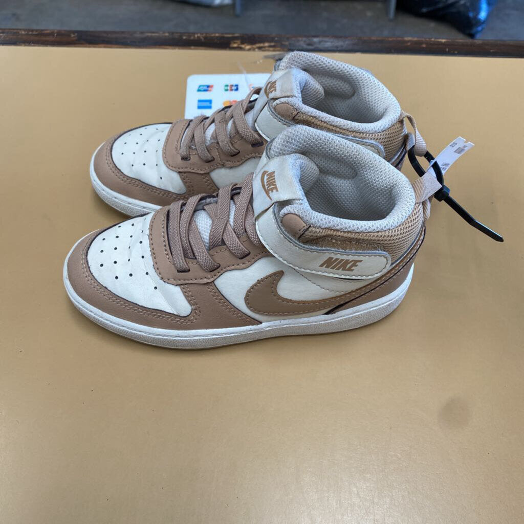 NIKE HIGH TOPS TAUPE/WHITE 10