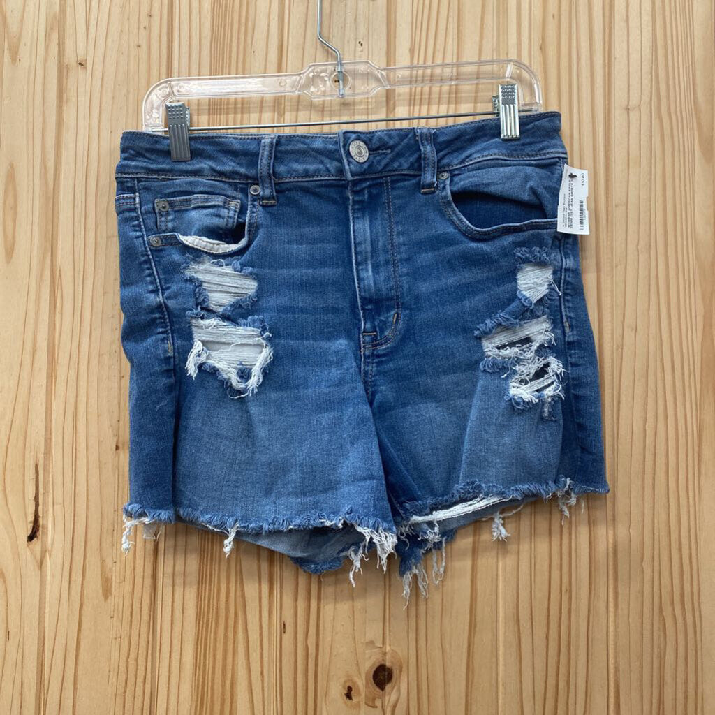WOMENS AMERICAN EAGLE DENIM DIST. JEAN SHORTS 12