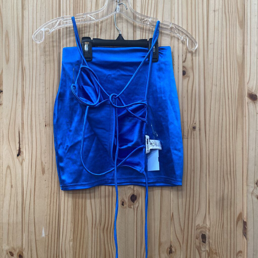 WOMENS FASHION NOVA 2PC SET ROYAL BLUE XS