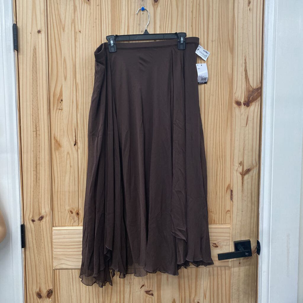 WOMENS NINE WEST DK BROWN CASUAL SKIRT XL NWT