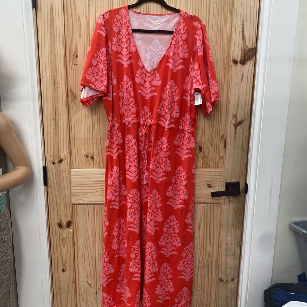 WOMENS SPARTINA RED/PINK DRESS XXL