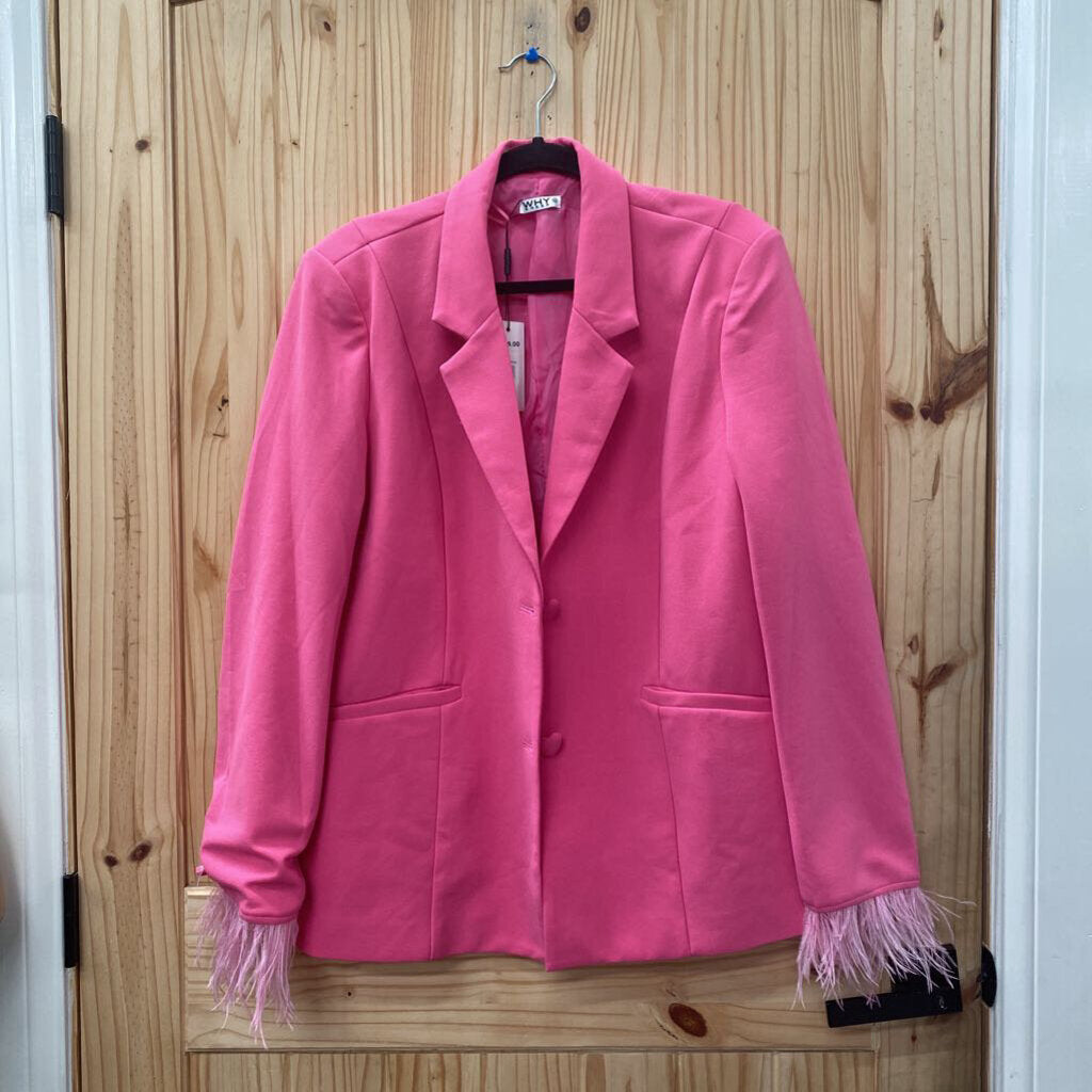 WOMENS WHY DRESS PINK CASUAL BLAZER XXL NWT
