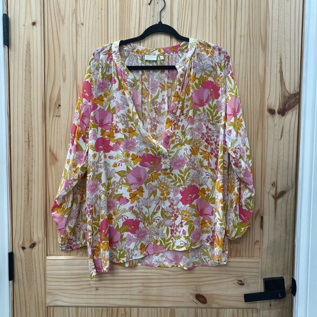 WOMENS SPARTINA FLORAL CSUAL TOP XXL