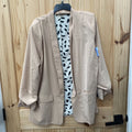 WOMENS KORI PLUS TAN CASUAL BLAZER XL