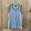 MENS JORDAN GREY/WHITE TANK S
