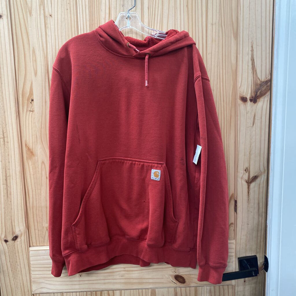 MENS CARHARTT RED HOODIE L (FLAWS)