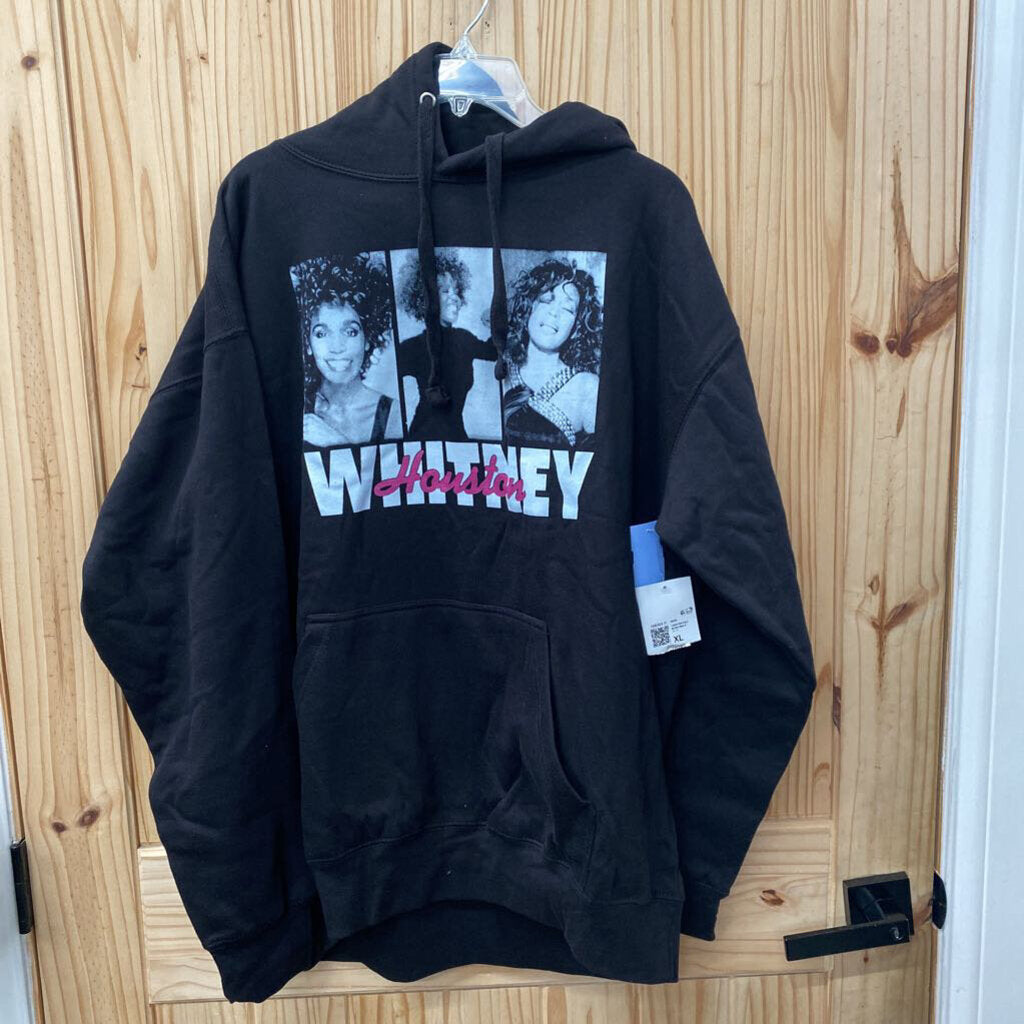 WOMENS WHITNEY HOUSTON BLK HOODIE XL NWT