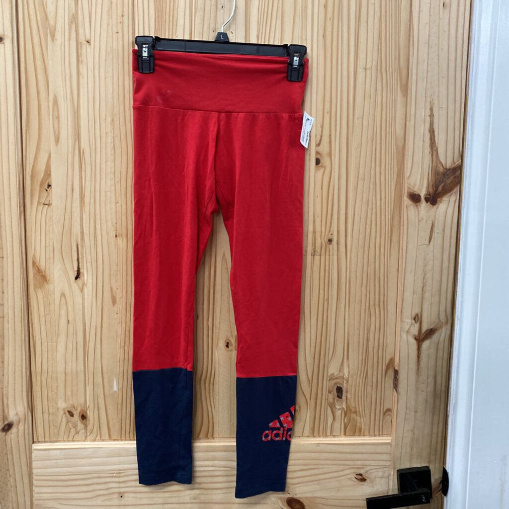 WOMENS ADIDAS LEGGINGS RED/BLK XS