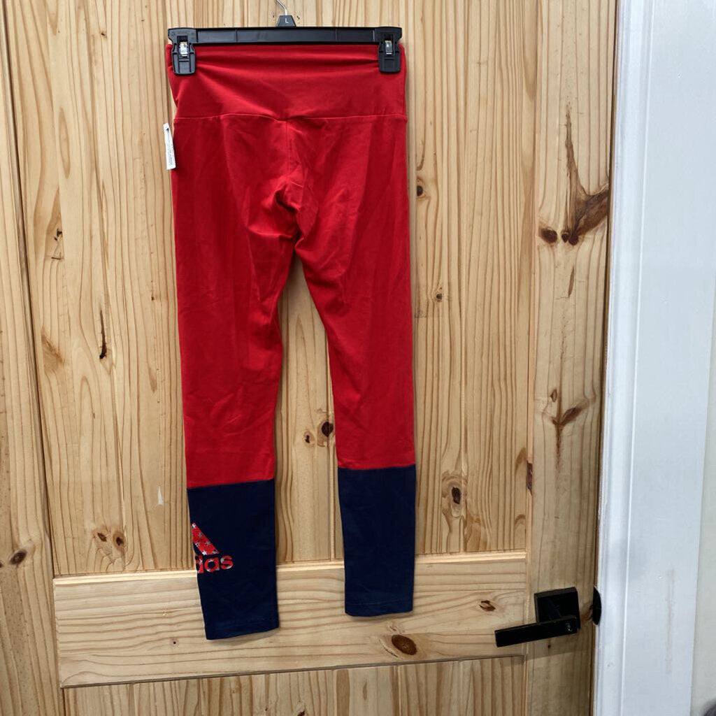 WOMENS ADIDAS LEGGINGS RED/BLK XS