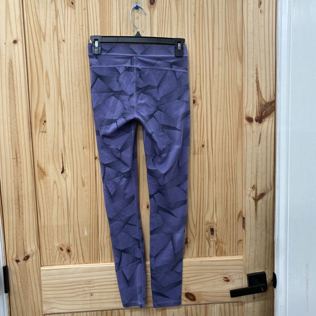 WOMENS UNDER ARMOUR LEGGINGS PURPLE/BLK XS