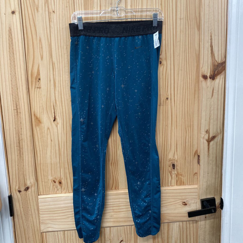 WOMENS NIKE PRO LEGGINGS DK TEAL/GREY L