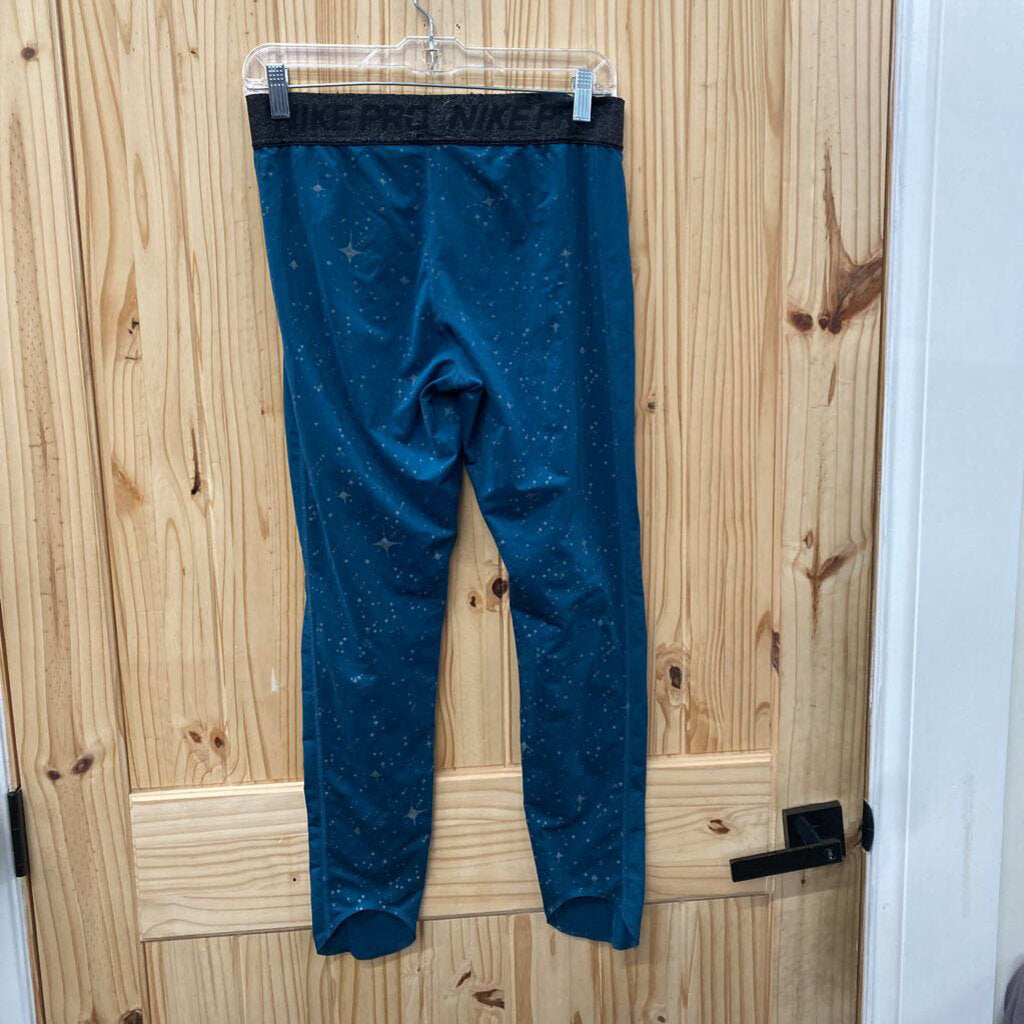 WOMENS NIKE PRO LEGGINGS DK TEAL/GREY L