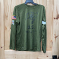 MENS NIKE LS OLIVE GREEN SHIRT S