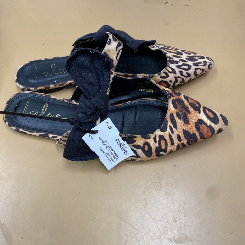 WOMENS LULUS LEOPARD CASUAL SHOES 7 1/2