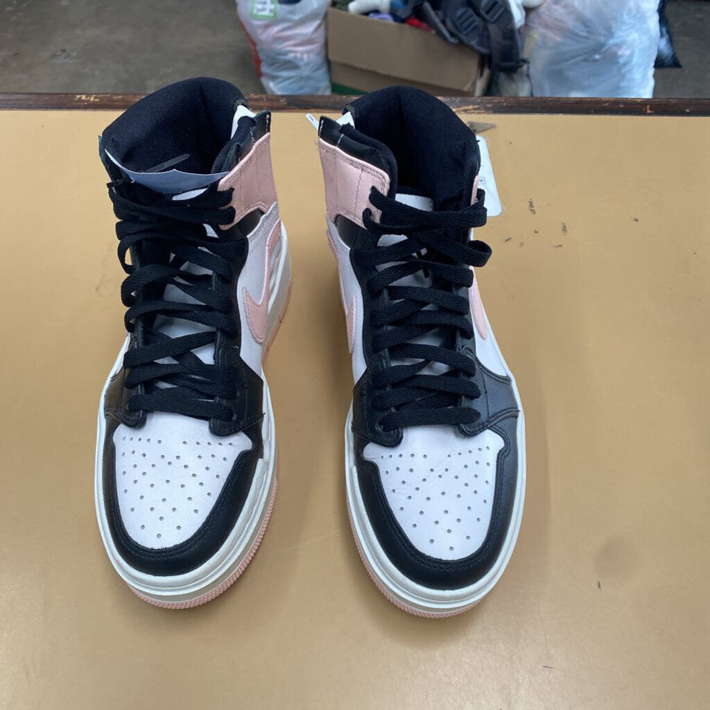 WOMENS JORDAN HIGH TOPS PINK/WHITE/BLK 8