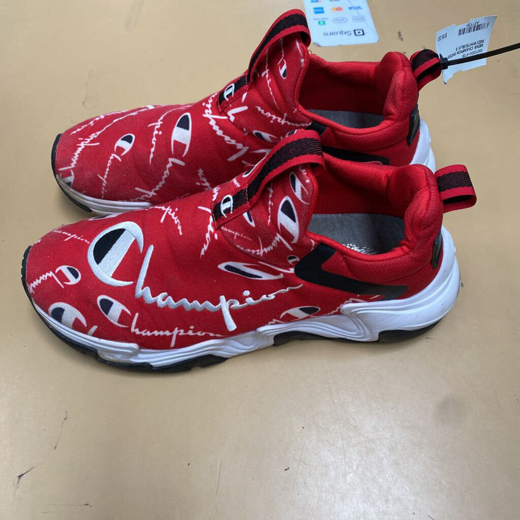 MENS CHAMPION SHOES RED/WHITE/BLK 9