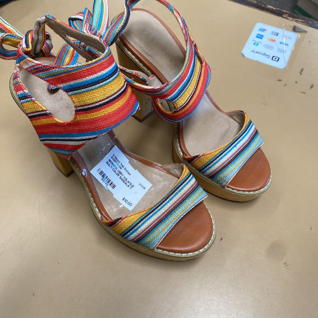 WOMENS VERY VOLATILE MULTI COLOR SANDALS 7