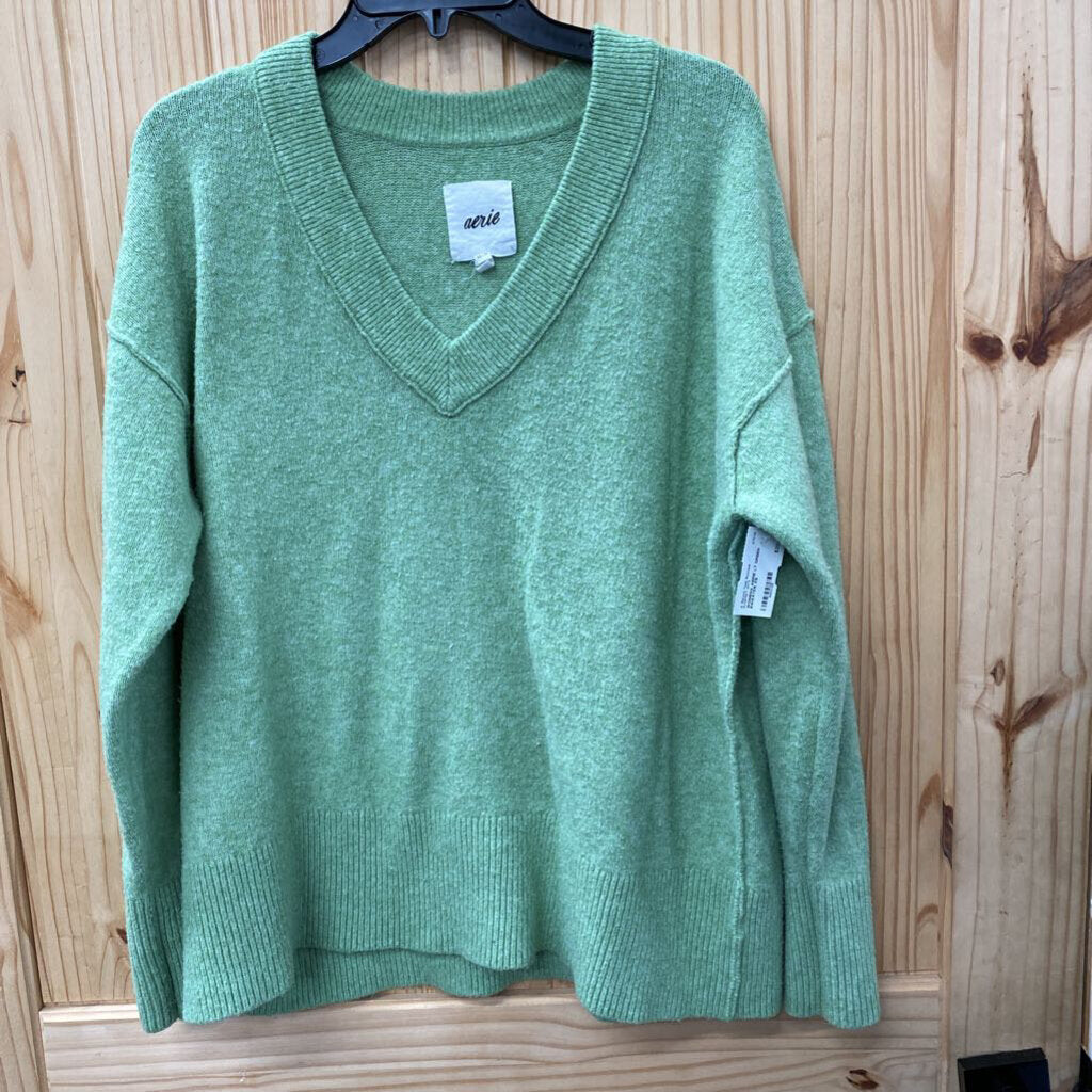 WOMENS AERIE LT GREEN SWEATER XS